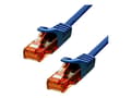 Miniatyrbilde 1 av 5: ProXtend - Koblingskabel - RJ-45 (hann) til RJ-45 (hann) - 30 cm - 6 mm - UTP - CAT 6 - halogenfri, uten hindringer, flertrådet - blå