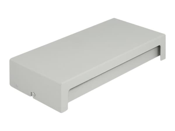 Delock - Blank keystone-patchpanel - väggmontering, kan monteras på DIN-skena - grå - 12 portar