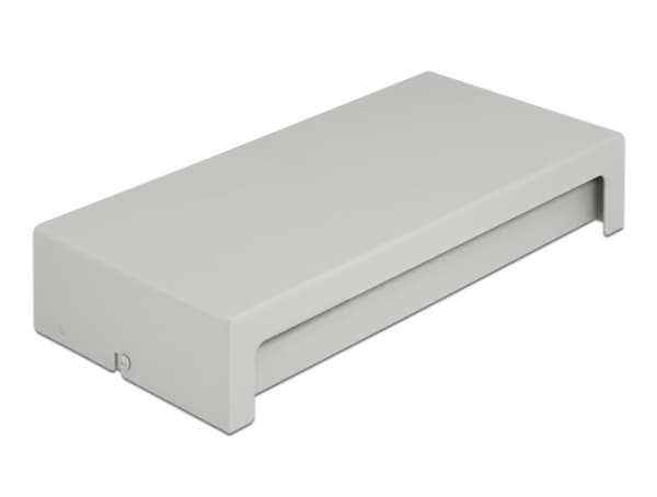 Delock - Blank keystone-patchpanel - väggmontering, kan monteras på DIN-skena - grå - 12 portar