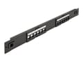 Miniatyrbilde 1 av 4: Delock - Pluggbord (blankt) - rackmonterbar - svart - 1U - 19" - 12 porter