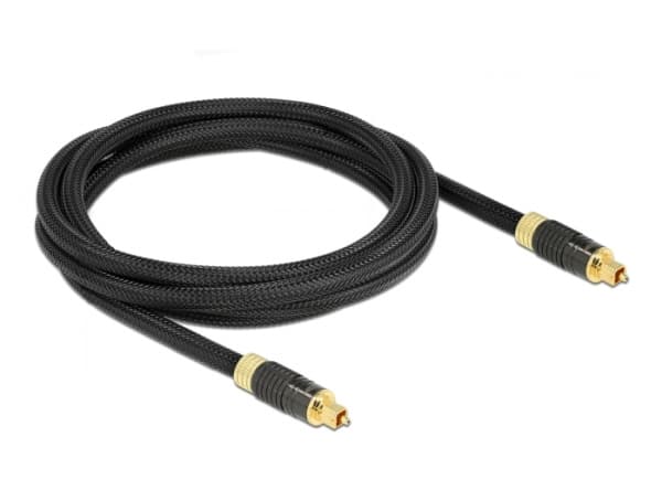 Delock - Digial audiokabel (optisk) - SPDIF - TOSLINK hane till TOSLINK hane - 2 m - fiberoptisk - antracit