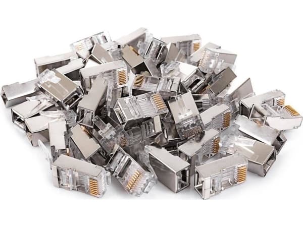 Spacetronik RJ45 plugg, gjennomgang cat6 FTP PT-RJ456FT-11 100 stk Spacetronik