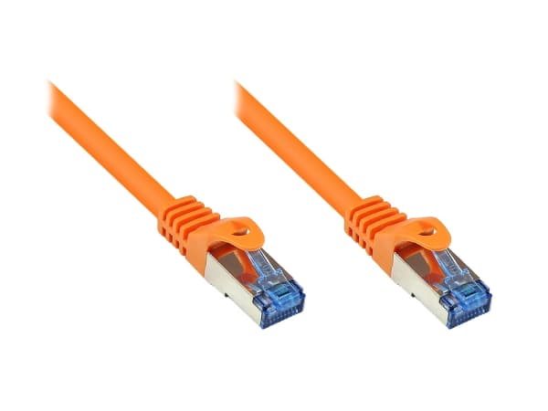 RNS® Patchkabel mit Rastnasenschutz, Cat. 6A, S/FTP, PIMF, halogenfrei, 500MHz, orange, 5m, Good Connections (8060-H050O)
