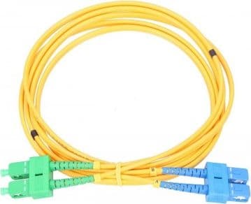 Extralink - Koblingskabel - SC/UPC-enkeltmodus (hann) til SC/APC-enkeltmodus (hann) - 1 m - 3 mm - fiberoptisk - dupleks - G.652D