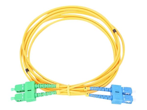 Extralink - Koblingskabel - SC/UPC-enkeltmodus (hann) til SC/APC-enkeltmodus (hann) - 1 m - 3 mm - fiberoptisk - dupleks - G.652D