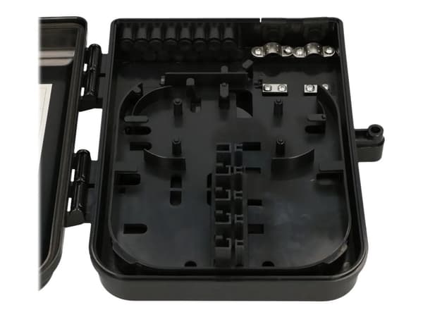 Extralink ELIZA v2 - Fiberoptisk fordelingsboks - 16 core - stangmonterbar, veggmonterbar - svart