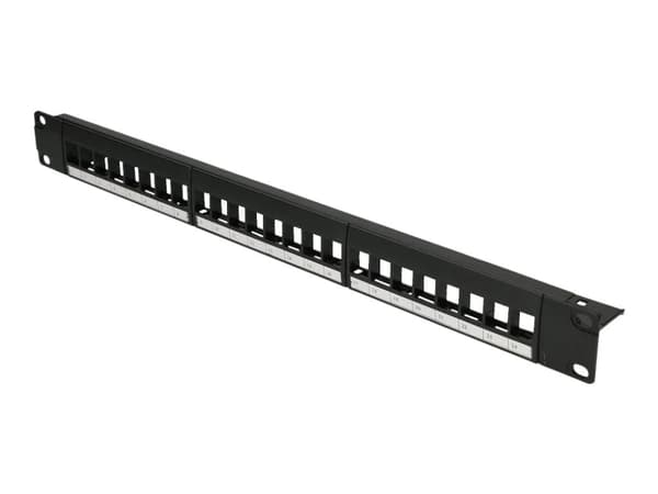 Extralink - Koblingspanel - rackmonterbar - UTP - RJ-45 X 24 - 19" Sort