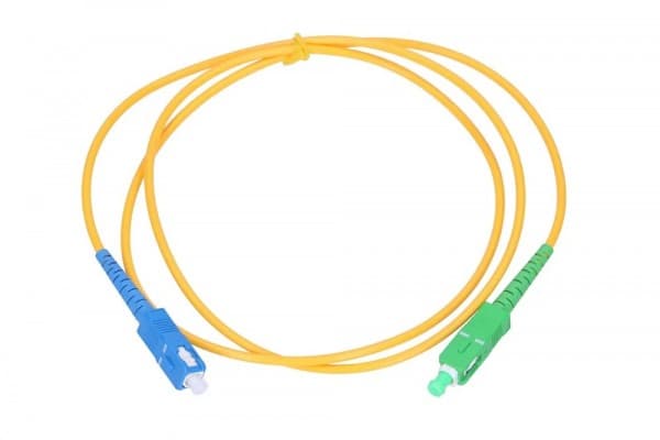 Extralink - Koblingskabel - SC/APC-enkeltmodus (hann) til SC/UPC-enkeltmodus (hann) - 10 m - 3 mm - fiberoptisk - simpleks