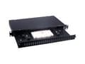 Miniatyrbilde 1 av 5: ALANTEC FOP-1U-24SCD-C - Fiberoptisk spleisningspanel - SC X 48 - sort, RAL 9005 - 1U - 19"