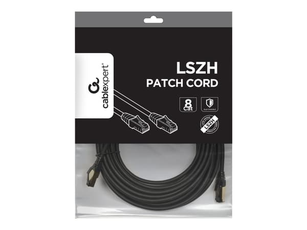 Cablexpert - Koblingskabel - RJ-45 (hann) til RJ-45 (hann) - 7.5 m - S/FTP - CAT 8 - formstøpt, uten hindringer, halogenfri - svart
