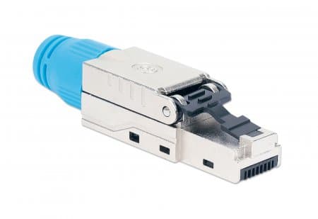 Intellinet 791199, RJ45, Blå, Hankjønn, Rett, Cat8.1, U/FTP (STP)