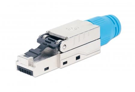 Intellinet 791199, RJ45, Blå, Hankjønn, Rett, Cat8.1, U/FTP (STP)