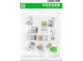 Miniatyrbild 2 av 5: Ugreen Ugreen 100x RJ45 8P8C Cat 6-kontakt ändplugg transparent (60558)