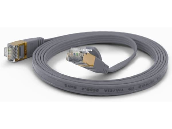 wantec - Patch-kabel - RJ-45 (hane) till RJ-45 (hane) - 1.5 m - CAT 6a - grå