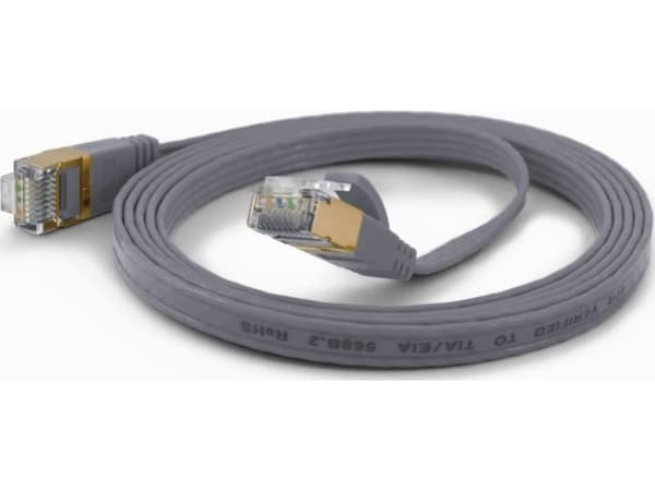 wantec - Koblingskabel - RJ-45 (hann) til RJ-45 (hann) - CAT 6a - grå
