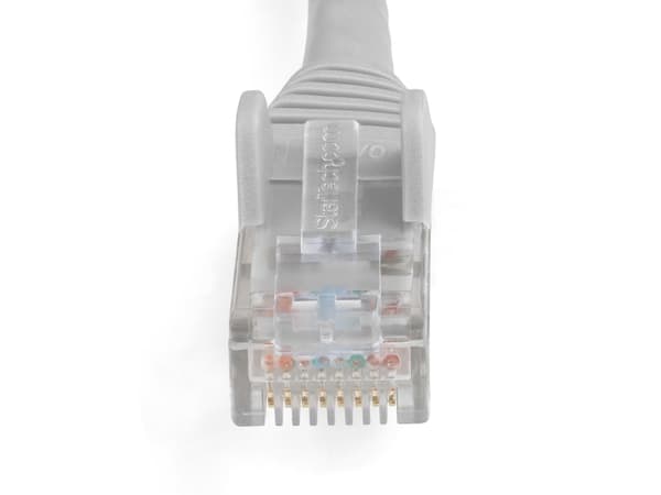 StarTech.com 7 m CAT6 Ethernet-kabel - LSZH (Low Smoke Zero Halogen) - 10 Gigabit 650MHz 100 W PoE RJ45 10GbE UTP nätverkspatchkabel, hakfri med dragavlastning - Grå, CAT 6, ETL-verifierad, 24AWG