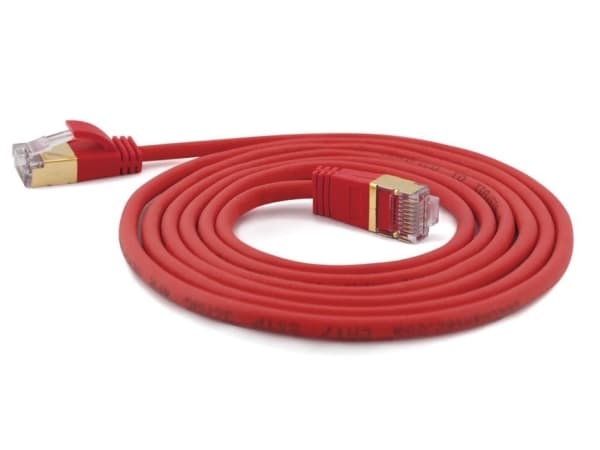 wantec - Koblingskabel - RJ-45 (hann) til RJ-45 (hann) - 5 m - CAT 6a - rød