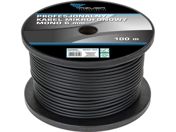 Azusa Cable Profesjonell mono 6 mm mikrofonkabel