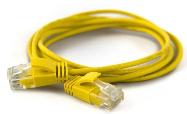wantec - Patch-kabel - RJ-45 (hane) till RJ-45 (hane) - 1.5 m - CAT 6a - gul, RAL 1018