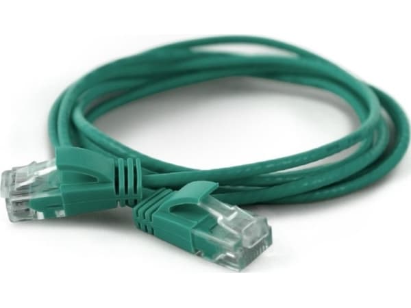 wantec - Koblingskabel - RJ-45 (hann) til RJ-45 (hann) - 15 cm - CAT 6a - grønn