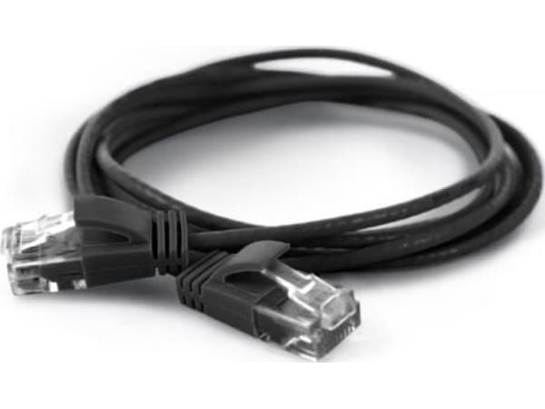 wantec - Koblingskabel (hann) til RJ-45 (hann) - CAT 6a - svart