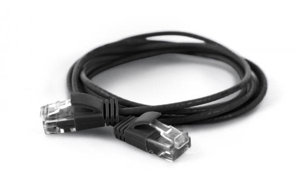 wantec - Koblingskabel (hann) til RJ-45 (hann) - CAT 6a - svart