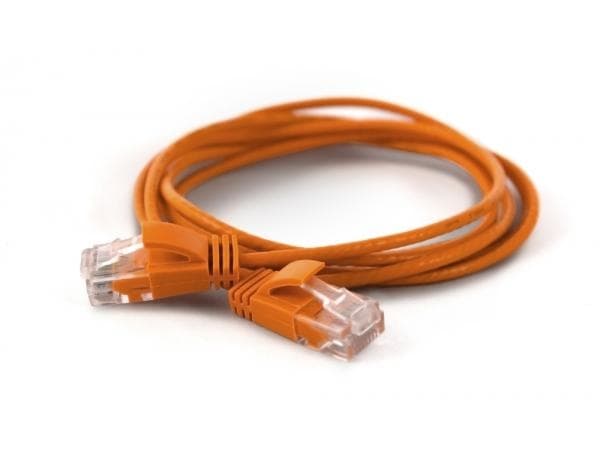 wantec - Koblingskabel - RJ-45 (hann) til RJ-45 (hann) - CAT 6a - oransje