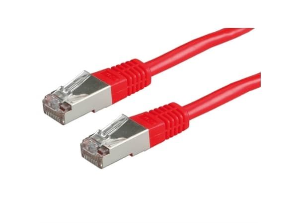 ROLINE 21.15.0331, 1 m, Cat5e, SF/UTP (S-FTP), RJ-45, RJ-45, Rød