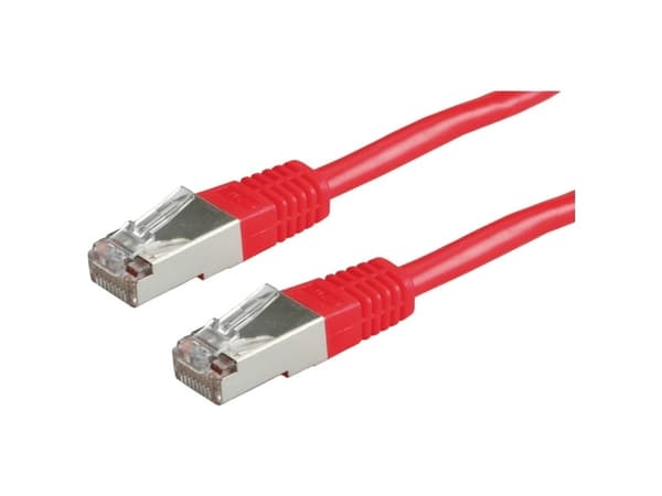 ROLINE 21.15.0331, 1 m, Cat5e, SF/UTP (S-FTP), RJ-45, RJ-45, Rød