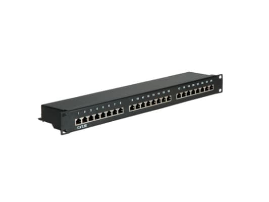 Value Cat.5e 19" Patch Panel, 24 Ports, STP black, Sort