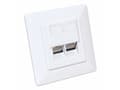 Miniatyrbild 2 av 5: Intellinet 771917, 2 x RJ-45, STP, 6a, 500 MHz, 250 MQ, Vit