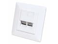 Miniatyrbild 1 av 5: Intellinet 771917, 2 x RJ-45, STP, 6a, 500 MHz, 250 MQ, Vit