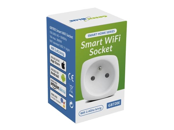 Fjärrkontroll GreenBlue WiFi Nest, Android/iOS/Alexa/Google Home, strömförbrukning, timer, max 3680W, typ E, GB720 E