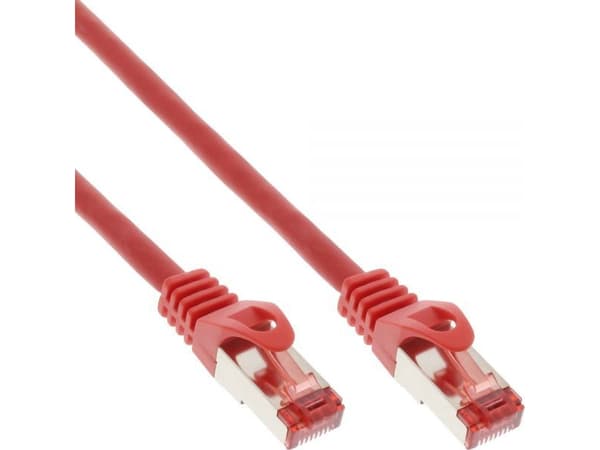 InLine 4043718206506, 1 m, Cat6, S/FTP (S-STP), RJ-45, RJ-45, Rød