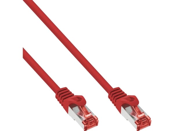 InLine 4043718206506, 1 m, Cat6, S/FTP (S-STP), RJ-45, RJ-45, Rød