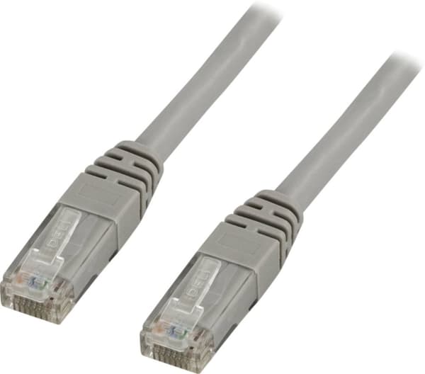 DELTACO U/UTP Cat6 patchkabel, LSZH, 3m, grå