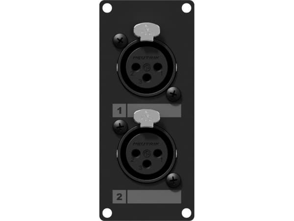 Caymon CAYMON CASY125/B CASY 1 space with 2x XLR female to 3-pin terminal block Black version