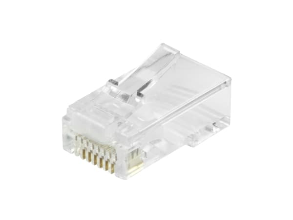 LogiLink modulaarinen RJ45-liitinsarja Cat.6, suojaamaton läpinäkyvä, UTP, kaapeleille, joiden ulkohalkaisija on enintään 6,5 mm - 1 kpl (MP0027)