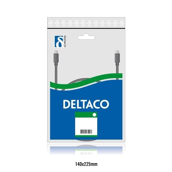 DELTACO U/UTP Cat5e patchkabel 3m, vit