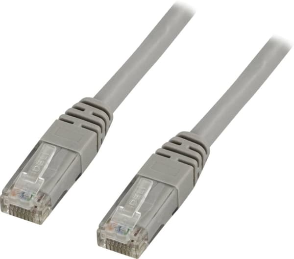 DELTACO U/UTP Cat6 patchkabel, LSZH, 10m, grå
