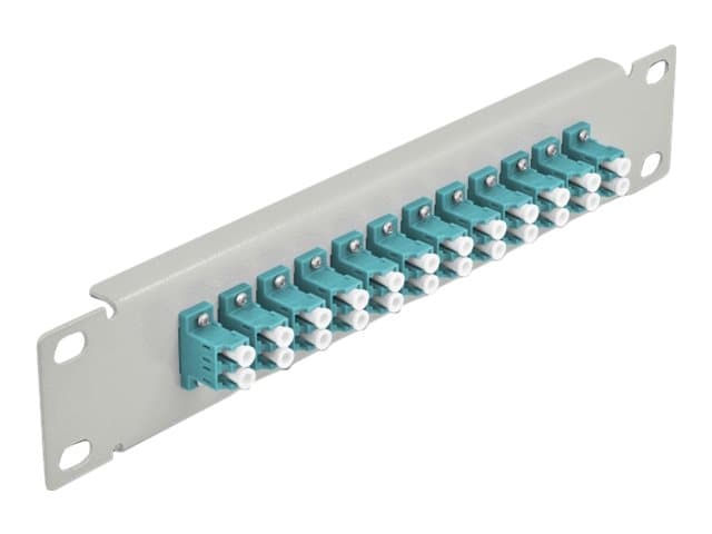 Delock - Patch-panel - LC MM X 12 - grå - 1U - 10"