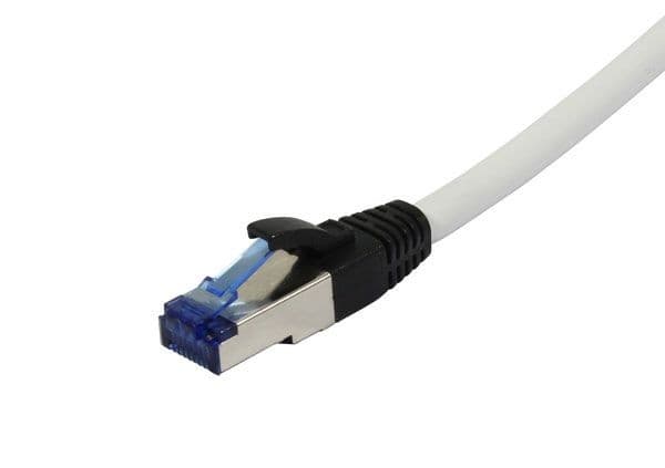 Patchkabel RJ45 CAT6A 500Mhz 10m hvit SSTPSFTP PURSuperflex utendørs utendørs industri AWG26 Synergy 21