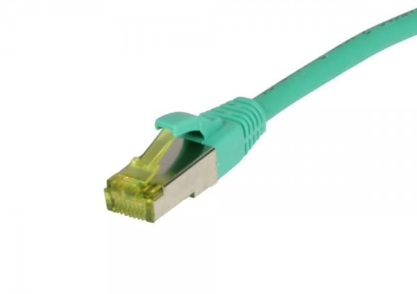 Patchkabel RJ45 CAT6A 500Mhz 025m grön SSTPSFTP TPELSZHUltraflex AWG26 med CAT7 råkabel Synergy 21