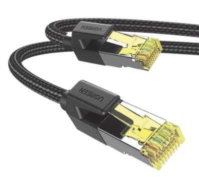 UGREEN NW150 braided network cable, Ethernet RJ45, Cat.7, F/FTP, 3m (black)