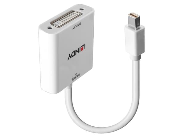 Lindy 38318, 0,18 m, Mini DisplayPort, DVI-I, Hankoppling, Honkoppling, Rak