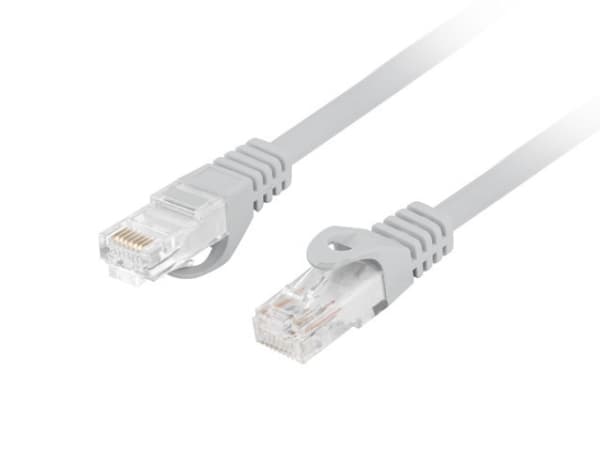 Lanberg PCU6-10CU - Patch-kabel - RJ-45 (hane) till RJ-45 (hane) - 2 m - 5.4 mm - UTP - CAT 6 - formpressad, hakfri, halogenfri - grå - för P/N: PPS6
