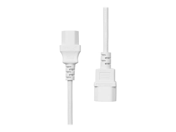 ProXtend - Strømforlengelseskabel - power IEC 60320 C13 til IEC 60320 C14 - 250 V - 10 A - 50 cm - hvit