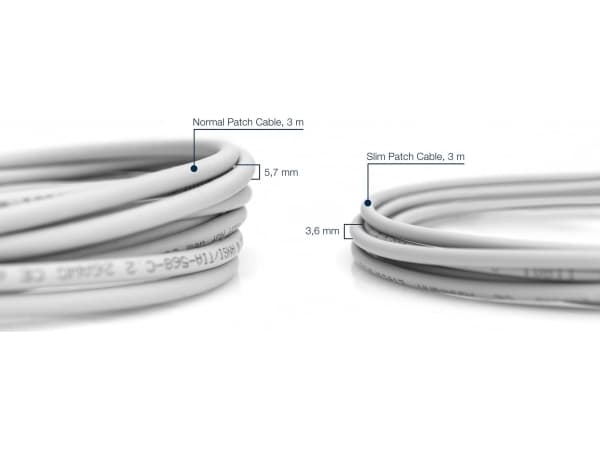 DIGITUS Slim - Koblingskabel - RJ-45 (hann) til RJ-45 (hann) - 2 m - U/FTP - CAT 6 - halogenfri, formstøpt, uten hindringer - grå
