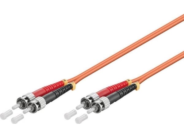 MicroConnect - Nettverkskabel - ST/UPC multimodus (hann) til ST/UPC multimodus (hann) - 0,5 m. - 2 mm - fiberoptikk - dupleks - 50 / 125 my - OM2 - h