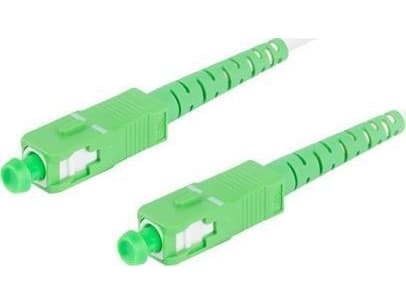 Lanberg - Koblingskabel - SC/APC (hann) til SC/APC (hann) - 5 m - 3 mm - fiberoptisk - simpleks - 9 / 125 micron - G.657.B3 - halogenfri - hvit - for